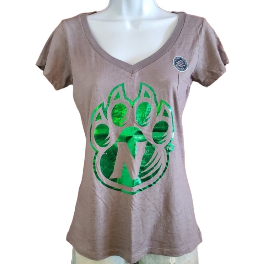 Blue 84 Women's Grey Burnout NWMSU Bearcats Short Sleeve Top